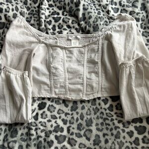 cropped puffed long sleeve